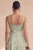 Vestido de dama de honor con tirantes largos y gruesos de la línea Sage A
