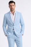 Trajes de hombre de dos piezas, solapas beige con pico simple y pecho simple