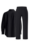 Conjunto de lino azul claro de 2 piezas para hombres