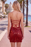 Vestido de bienvenida a casa con bodycon dorado sin tirantes y brillante