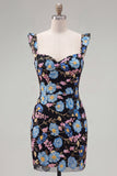 Vestido de Homecon Bodycon Sweetheart bordado con lentejuelas amarillas