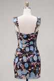 Vestido de Homecon Bodycon Sweetheart bordado con lentejuelas amarillas
