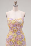 Vestido corto corto rosa sin tirantes floral bodycon cortes a casa con cuentas
