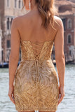Vestido de bienvenida a casa con lentejuelas bodycon Heartheart Heartheart Cutsia brillante con encaje en la espalda