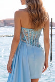 Vestido de Homecoming de Homecoming Corsé Transparente Corsé Transparente con Lentejuelas y Fajilla Sweetheart Red Bodycon Corsé Transparente