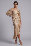Vestido de Madre de la Novia Vestido de Sandía Sirena Asimétrica