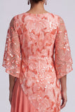 Vestido de Madre de la Novia Vestido de Sandía Sirena Asimétrica