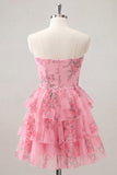 Vestido de bienvenida de chiffon floral de chiffon azul claro azul claro