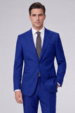 Traje de baile de fin de curso de hombre con solapa de pico de dos piezas de dos piezas y un botón en azul marino oscuro