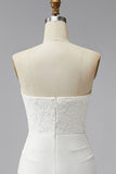 Vestido de mini despedida de soltera blanco bodycon tirantes con encaje