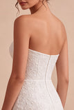 Vestido de despedida de novia Sweetheart White Floral Bodycon