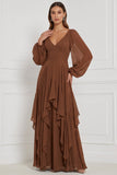 Espresso A-Line, mangas abullonadas Maxi con volantes
