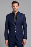 Saco de graduación masculino de chicos de un solo botonadura y pecho simple