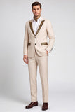 Traje de baile de fin de curso de hombre con solapa de pico con pico de un solo pecho y pecho