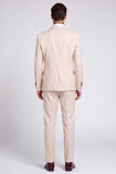 Traje de baile de fin de curso de hombre con solapa de pico con pico de un solo pecho y pecho