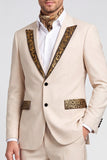 Traje de baile de fin de curso de hombre con solapa de pico con pico de un solo pecho y pecho