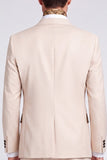 Traje de baile de fin de curso de hombre con solapa de pico con pico de un solo pecho y pecho