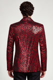Blazer de graduación de hombre Peak Lapel Burgundy One Button