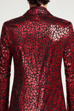 Blazer de graduación de hombre Peak Lapel Burgundy One Button