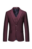 Trajes de boda para hombre con solapa de muesca negra con dos botones