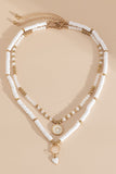 Collar Boho de Cuentas Blancas