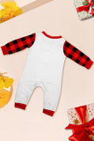 Conjunto de pijamas de Navidad con pantalones a cuadros de manga larga en negro y rojo