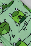 Pijamas familiares de manga corta con estampado de rana verde a juego