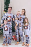 Pijamas de Halloween familiares de manga larga estampados grises