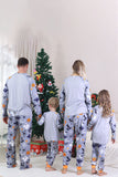 Pijamas de Halloween familiares de manga larga estampados grises