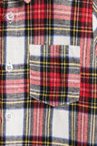 Camisetas de Navidad a juego para la familia de manga larga a cuadros rojos