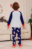Pijamas de Navidad a juego con estampado de muñeco de nieve gris azul
