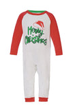 Conjunto de pijamas de Navidad de manga larga a juego con rayas rojas y blancas