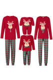 Conjunto de pijamas a juego para Navidad a cuadros rojos