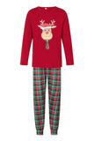 Conjunto de pijamas a juego para Navidad a cuadros rojos