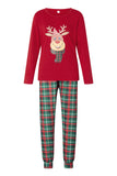 Conjunto de pijamas a juego para Navidad a cuadros rojos