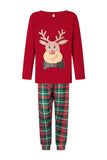 Conjunto de pijamas a juego para Navidad a cuadros rojos