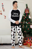 Conjunto de pijama familiar a juego de Navidad negro de manga larga