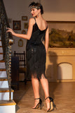 Rojo 1920s Vestido Tirantes de Espagueti