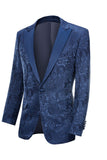 Solapa de Pico Negro Jacquard Traje de Fiesta