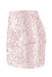 Falda de noche para salir para la noche con brillo y llena de lentejuelas grandes y glamurosa de lentejuelas grandes