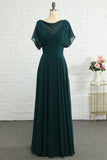 Vestido de madre de gasa verde