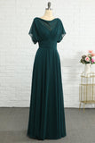 Vestido de madre de gasa verde
