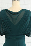 Vestido de madre de gasa verde