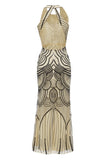 Negro Dorado Vestido de la década de 1920