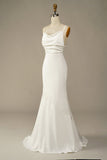 Vestido de novia largo sirena blanca