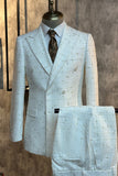 Trajes de hombre de 2 piezas de solapa blanca con muescas