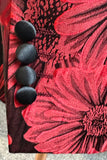 Glitter Borgoña Jacquard Shawl Lapel Trajes de fiesta para hombre