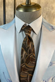 Azul claro Floral Peak Lapel 2 piezas Trajes de hombre