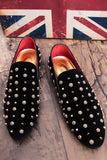 Zapatos casuales de cuero para hombre con tachuelas