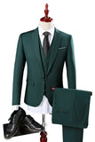 3 Piezas Azul Marino Slim Fit Trajes Para Hombre